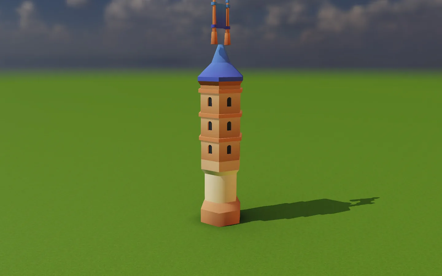 A corner tower